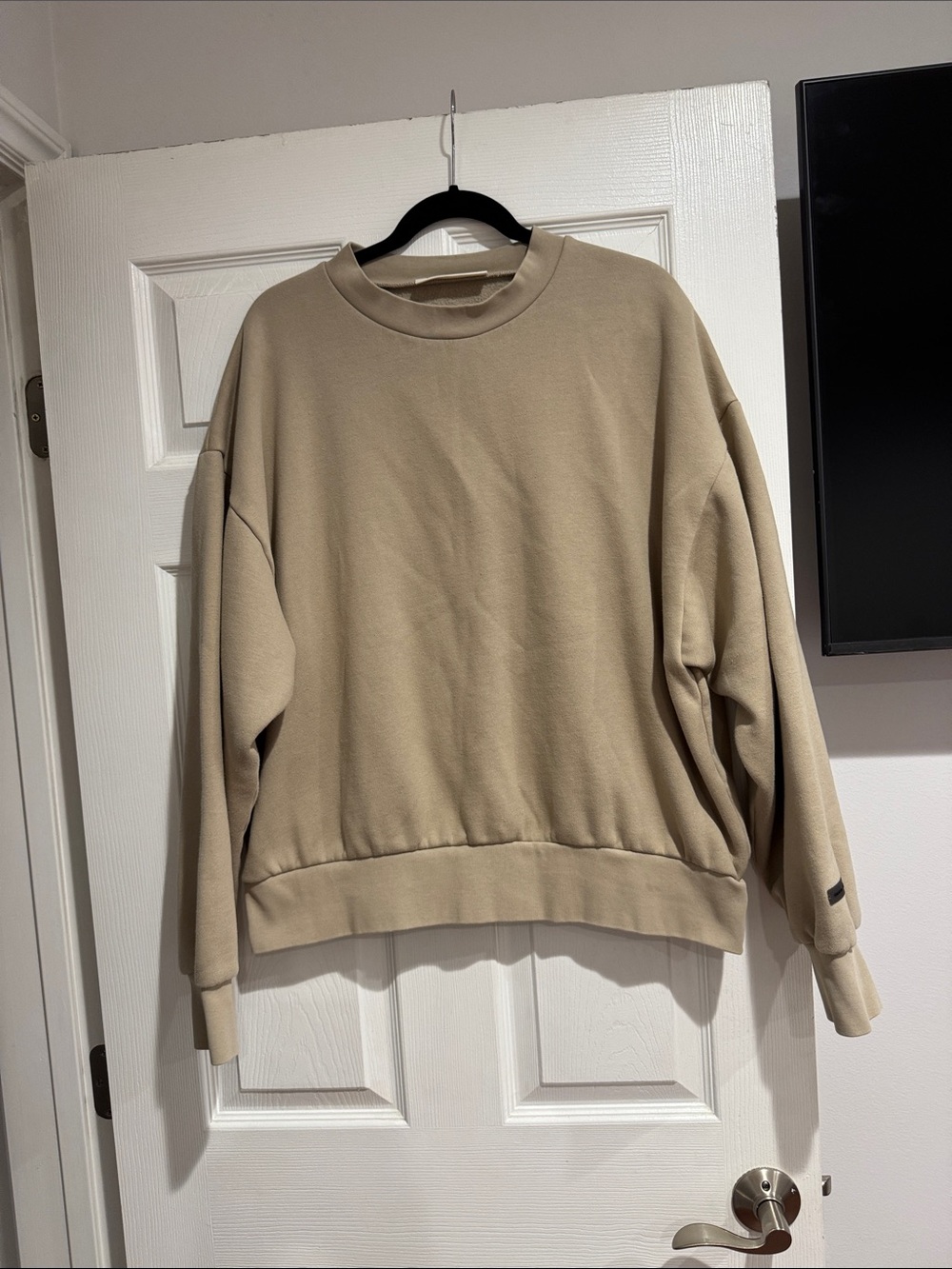Fear of God Beige Oversized Crewneck Sweatshirt size l